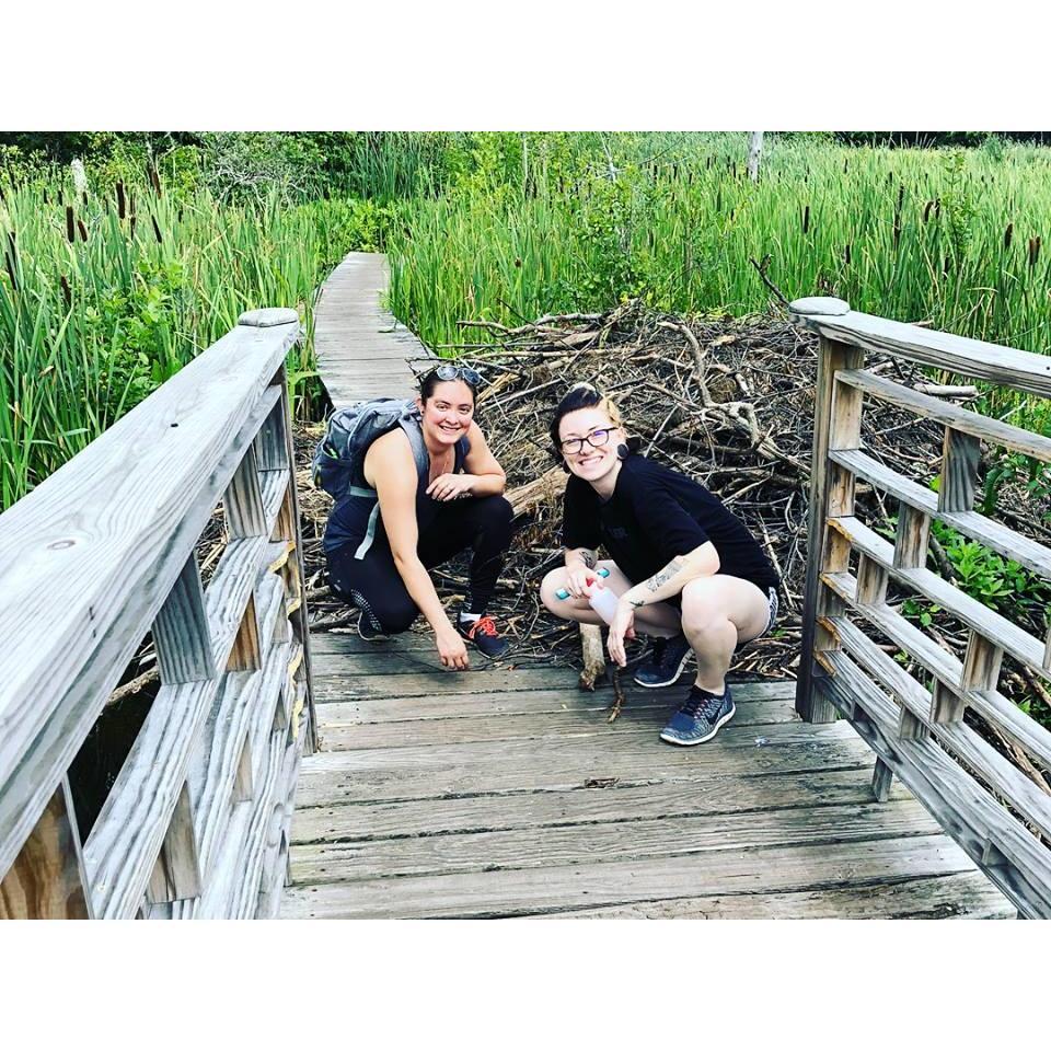 Posing with a beaver dam in Mass.! (2018)