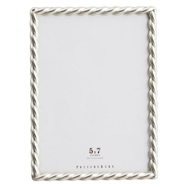 Rope Plated Frame, Silver - 5 x 7"