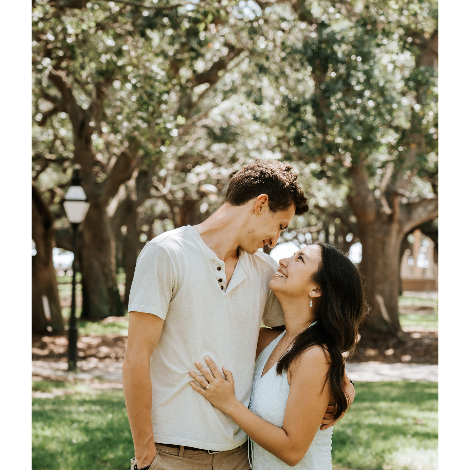 This photo was taken right after Nathan proposed!