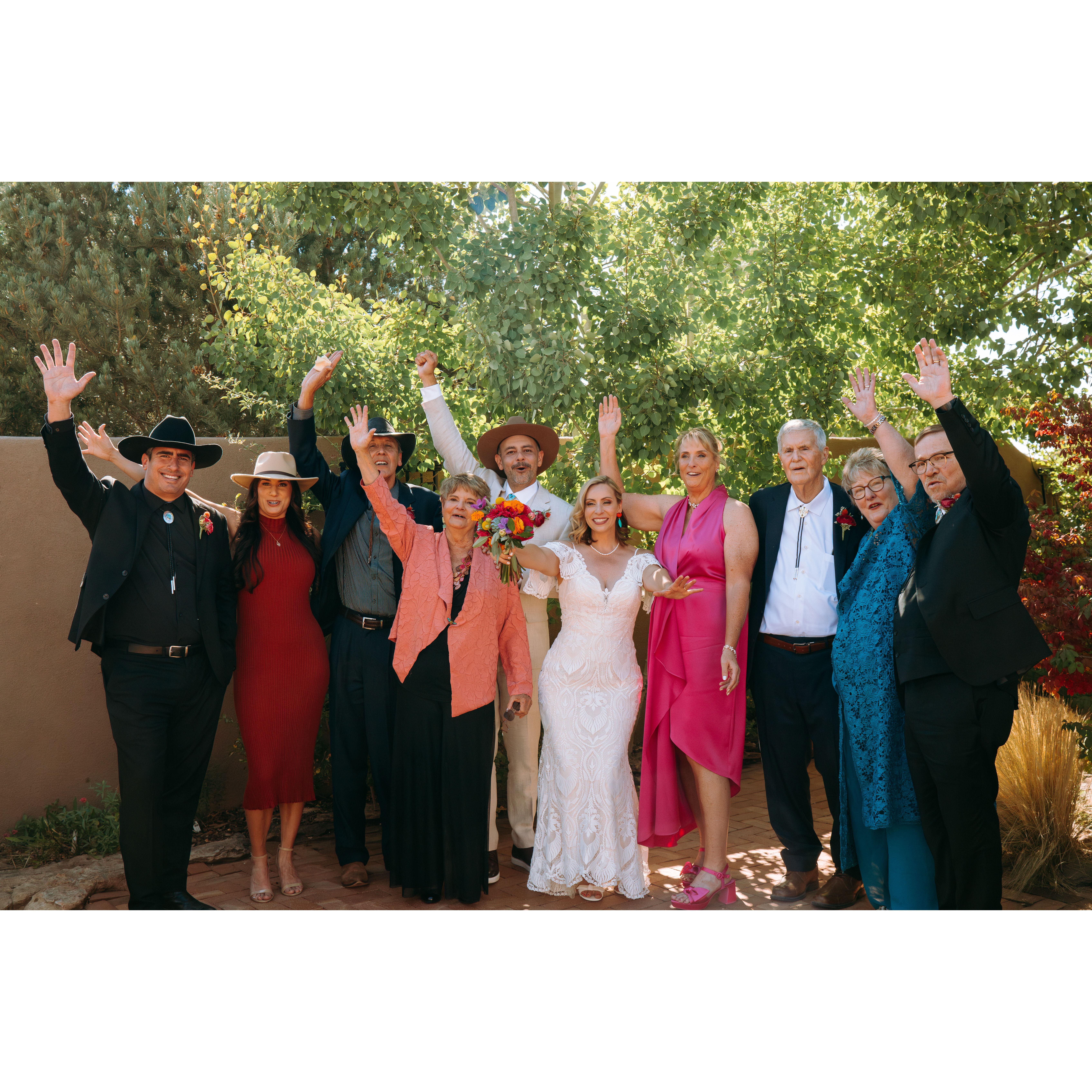 The newly forged family; Will, Marie, Ric, Carol, Shae, Jenn, Debi, John, Marla and Jonathan