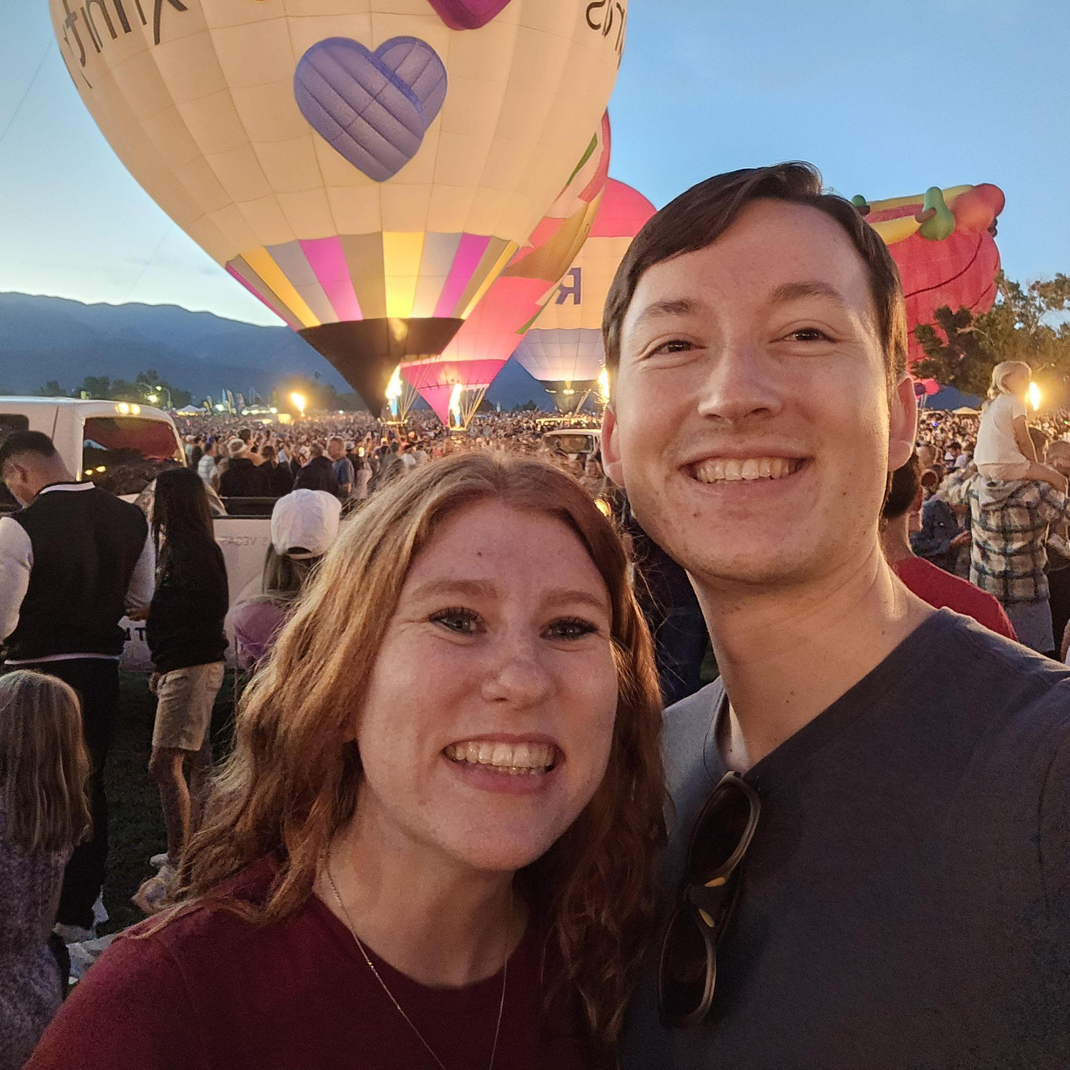 In September 2024, we went to the Balloon Glow in Colorado Springs! There were some pretty nifty hot air balloons there.