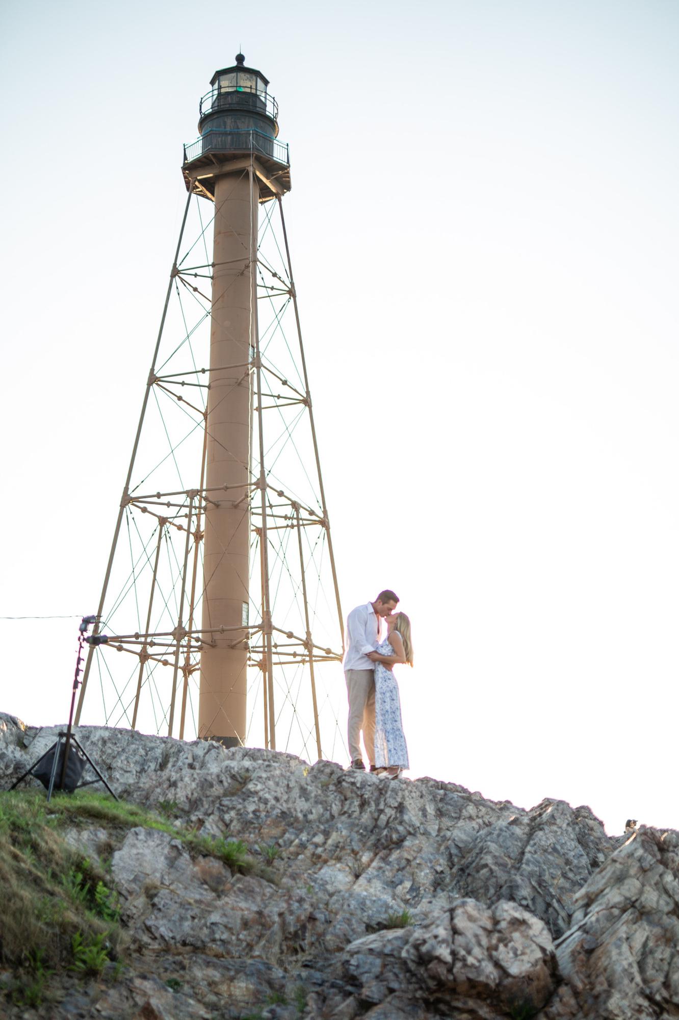 Our engagement shoot! Where we got engaged, Chandler Hovey Lighthouse.