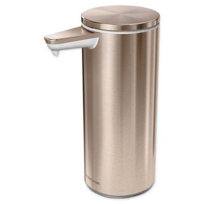simplehuman® Rechargeable Sensor Soap Pump in Brushed Stainless Steel