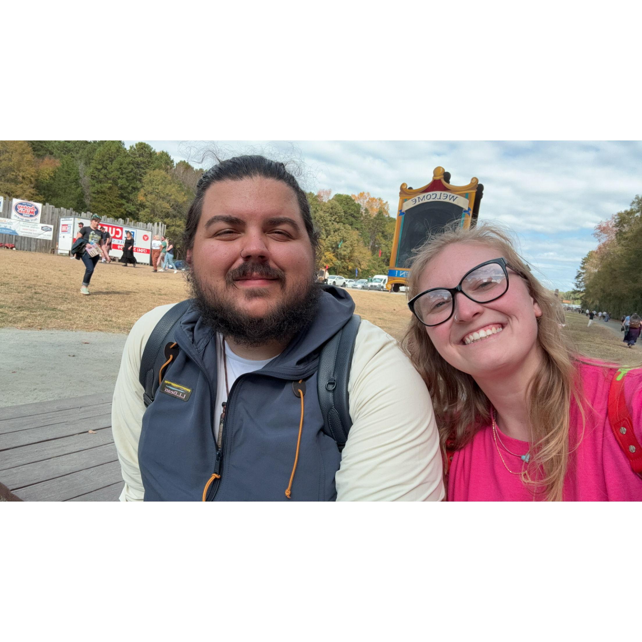 Renn Fair with his mom and sister