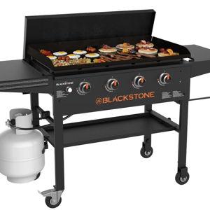 Blackstone Original Outdoor Griddle, 4-Burner 36" Flat Top Grill with Hard Cover, Black