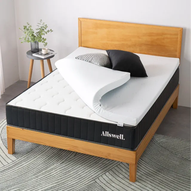 Allswell 3" Covered Memory Foam Mattress Topper, King
