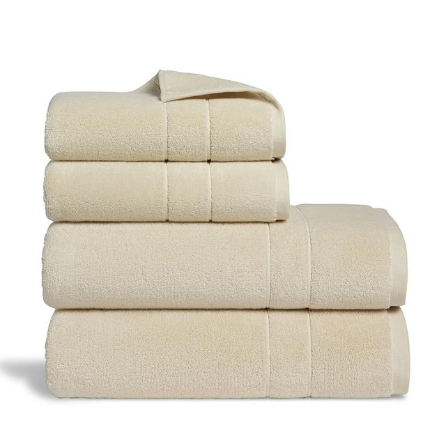 Brooklinen Super-Plush Turkish Cotton Bath Towel Set - Set of 2 Bath Towels + 2 Hand Towels, Vanilla Cream, 100% Cotton | Best Luxury Spa Towels
