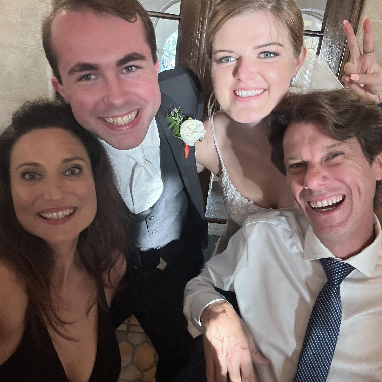 With the newly wed Mr. & Mrs McCallister.