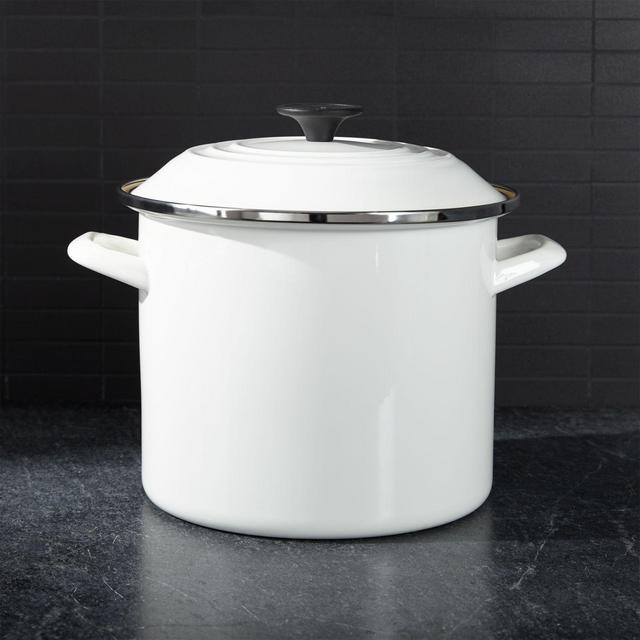 Le Creuset ® White 8-Qt. Enameled Stock Pot