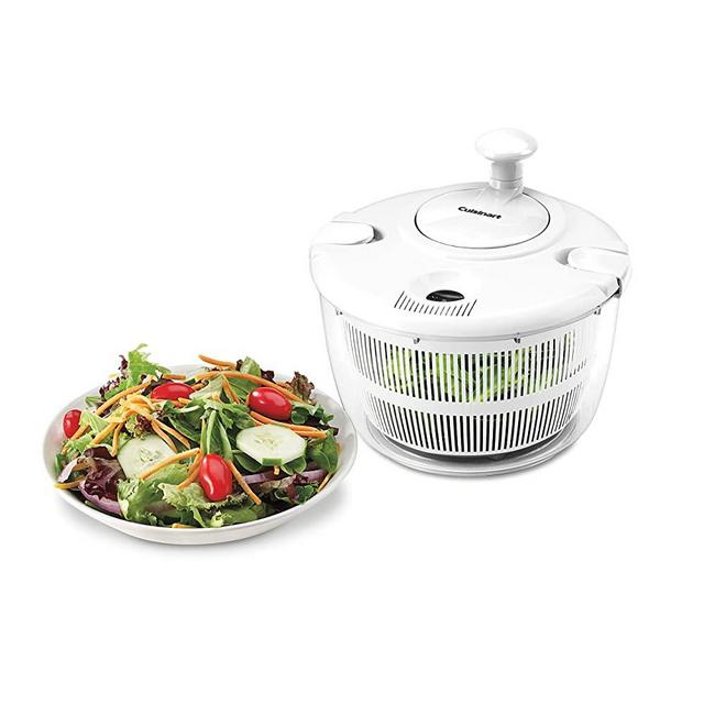Cuisinart CTG-00-SASW 5-Quart Salad Spinner, White/White