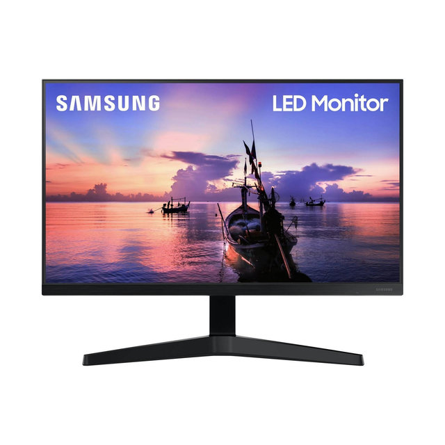 Samsung 24" FHD IPS Computer Monitor, AMD FreeSync, HDMI & VGA - Dark Blue/Gray