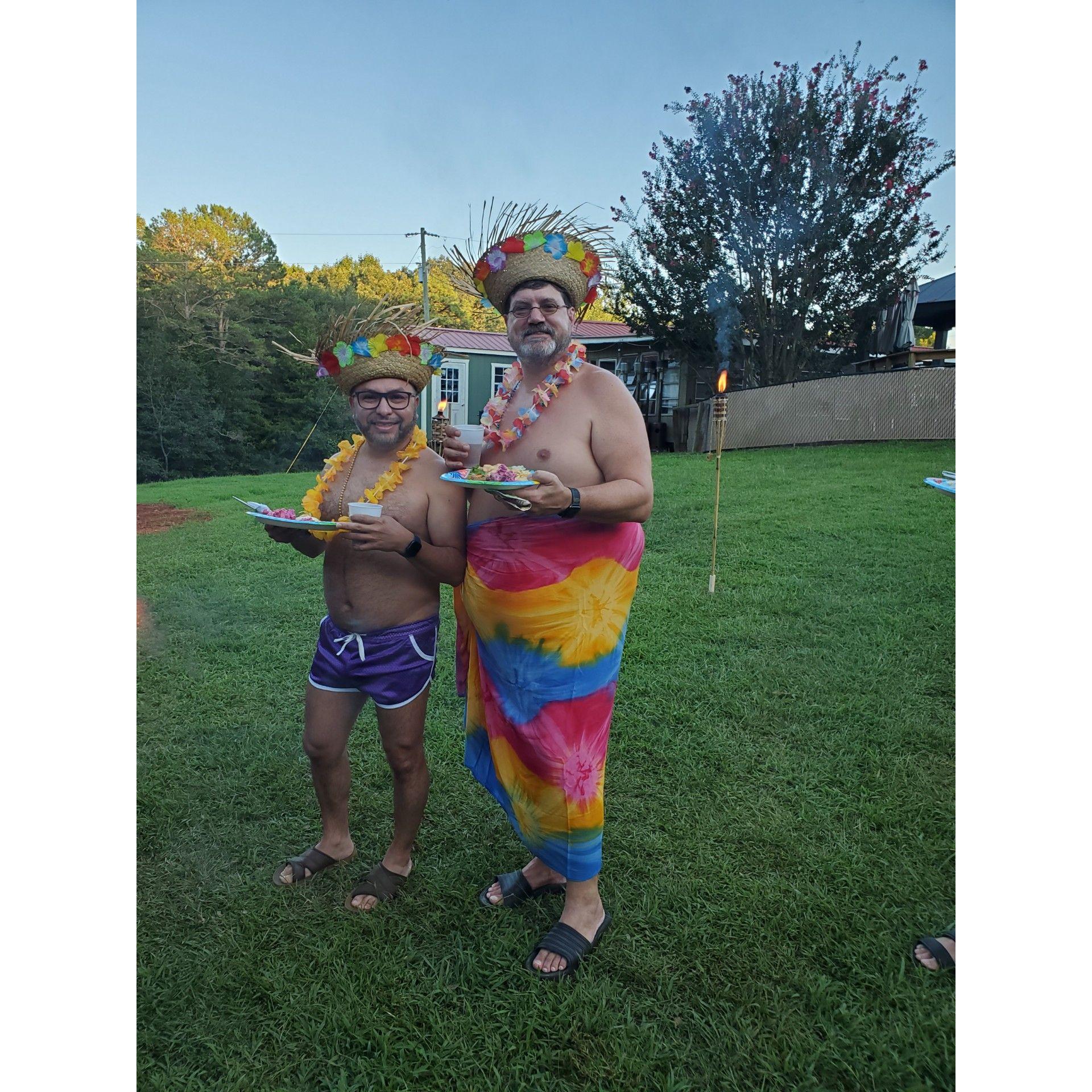 Hawaiian Luau at camp. 2023