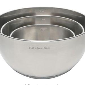KitchenAid Stainless Steel Mixing Bowls, Set of 3
