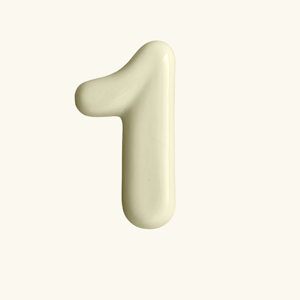 Mud Australia Home Numbers - 1 - Flush Mount - Citrus