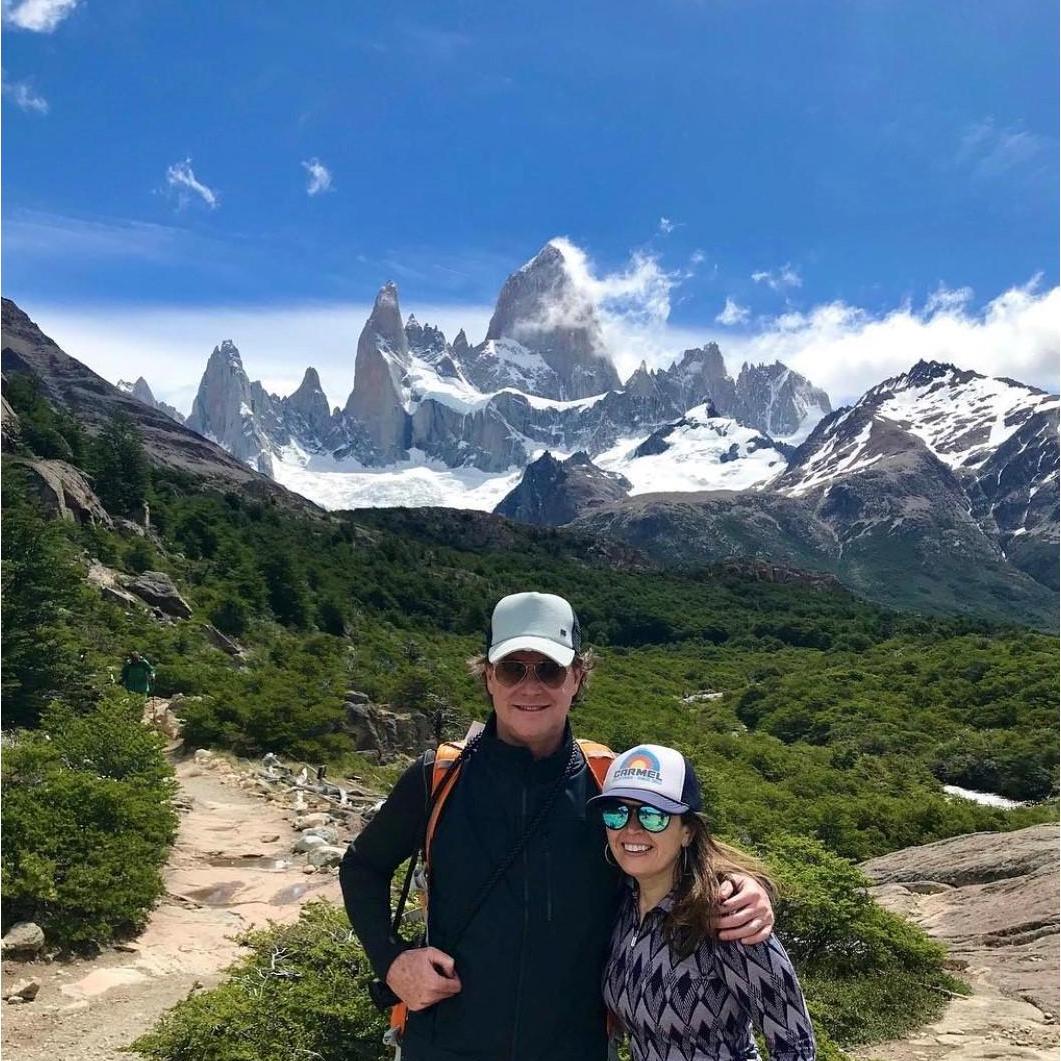One of our first of many trips together... Hiking in Patagonia.