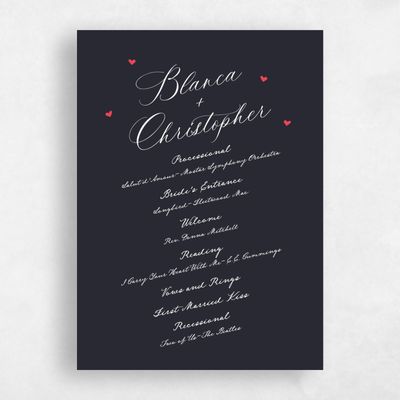 Ebony, Black Wedding Program - Estate
