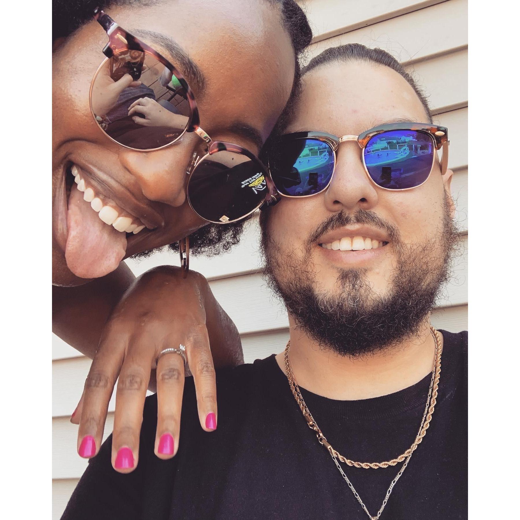 Labor Day party at my Aunt Sonya's house in 2020. This was two days after we got engaged. I was a tad excited. Can you tell?