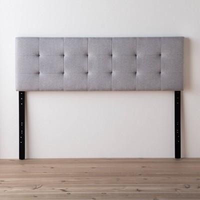 Emmie Adjustable Upholstered Headboard with Square Tufting - Brookside Home
