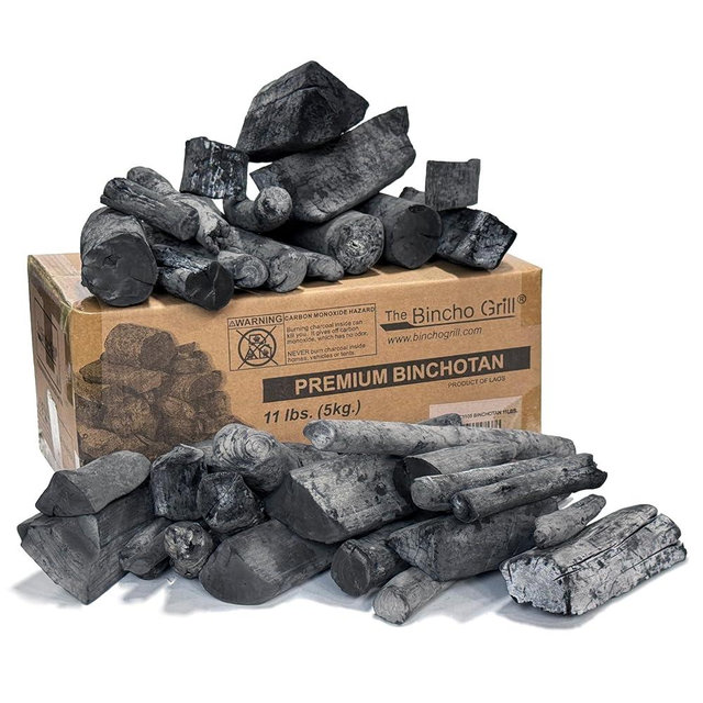 The Bincho Grill - Binchotan Charcoal 11 lbs – Premium Japanese Grill Style Hardwood, 95% Carbon, Smokeless High-Heat, Long Burn for Yakitori, Reusable