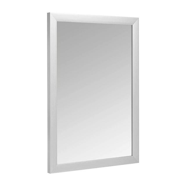 Amazon Basics Rectangular Wall Mirror 20" x 28", Standard Trim, Nickel