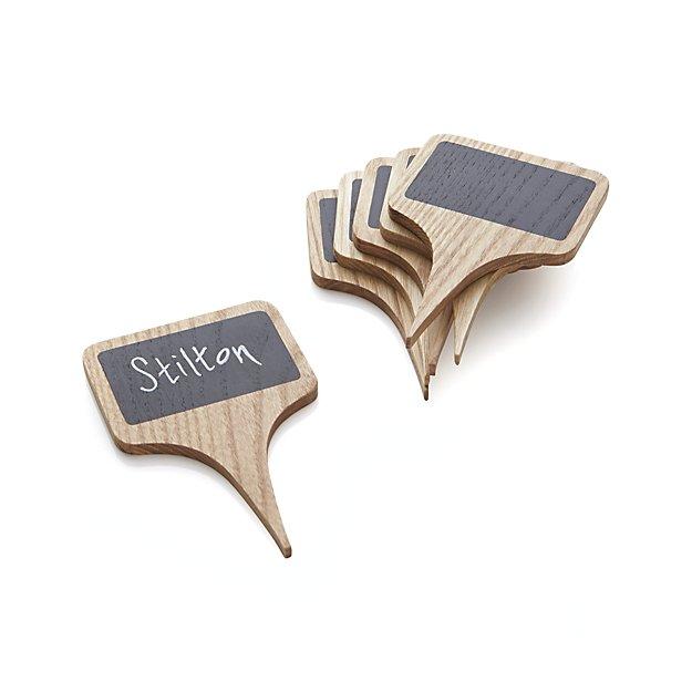 Set of 6 Chalkboard Cheese Markers