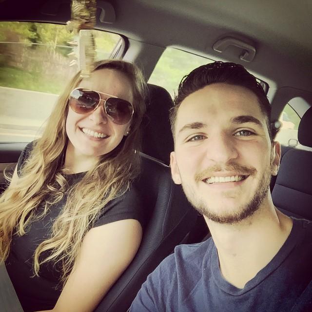 The day before we left for the amazing backpacking trip in Europe.. little did Sara know that they would come back engaged. ;)