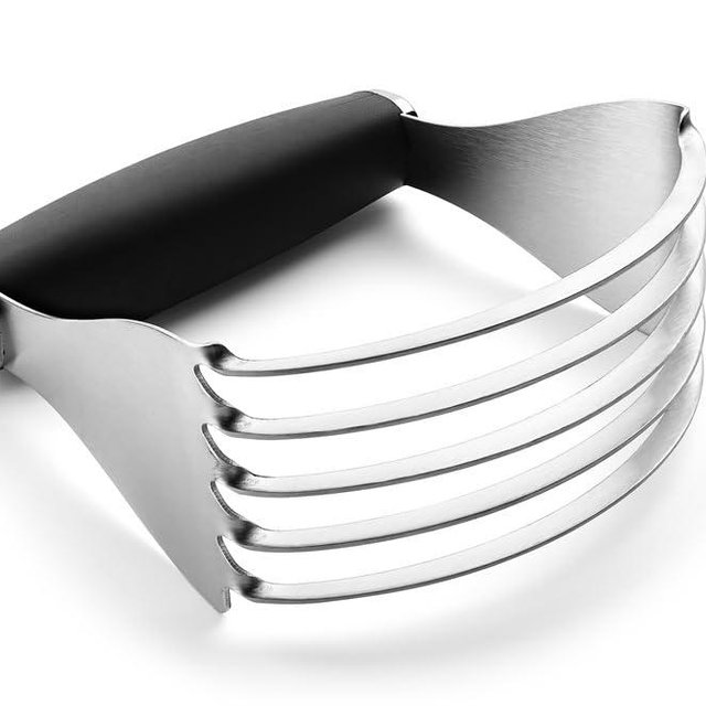 Spring Chef XL Stainless Steel Pastry Cutter Tool for Baking - Heavy Duty Dough Blender - Butter & Dough Cutter Tool with Sharp Blades - Pastry Blender for Easy Mixing - Dishwasher Safe - Black