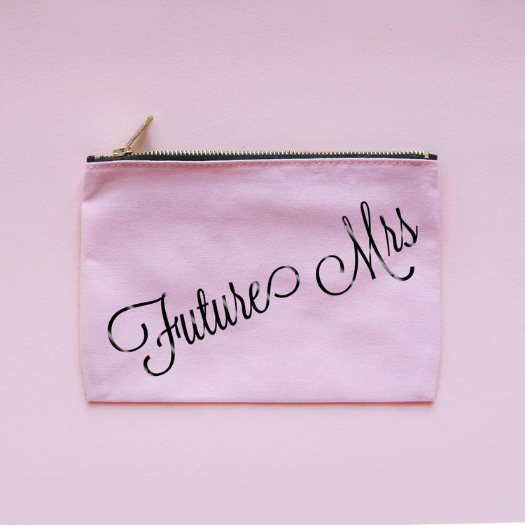 Event Blossom Personalized Clear Vinyl Cosmetic Bag w/ Metallic Edges