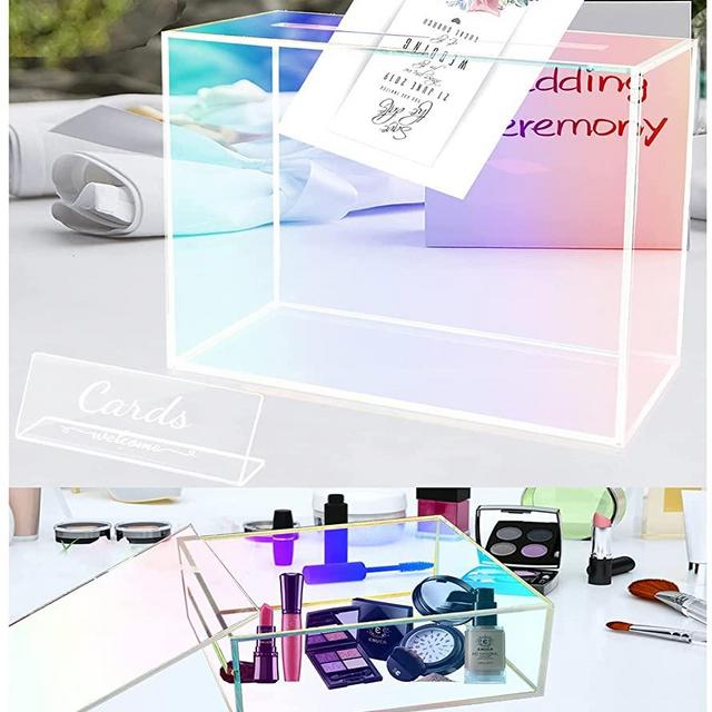 Iridescent Wedding Card Box Thickest