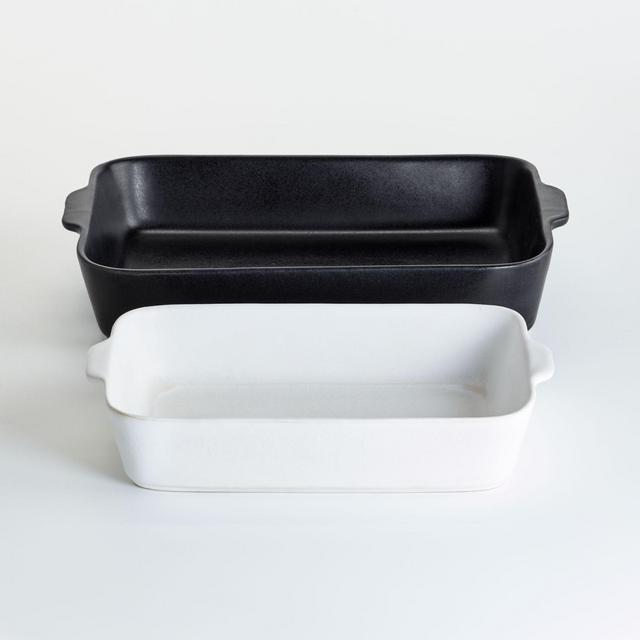 Mira Black and White Baking Dishes, Set of 2