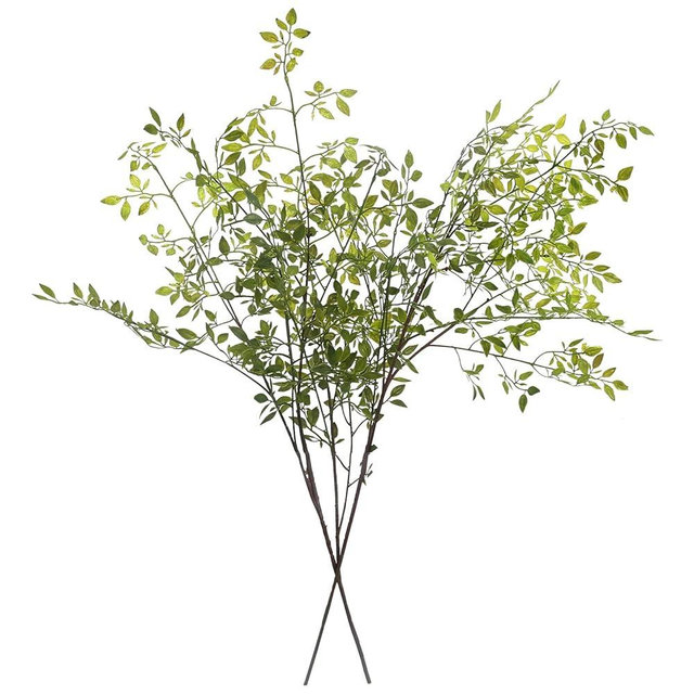 Melorca&Guilla Artificial Plants,2PCS 43" Green Faux Branches for Vase,Artificial Plants for Shop Garden Office Home Décor