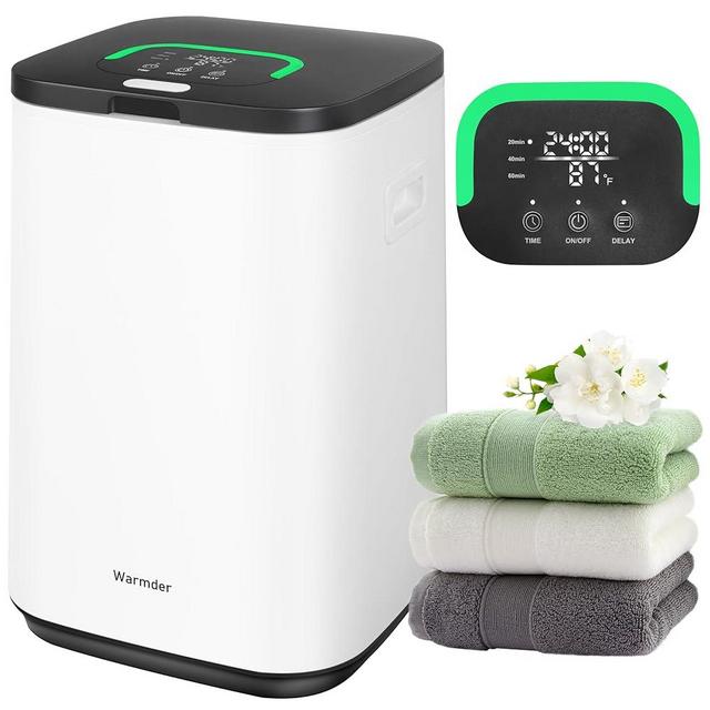 Warmder Towel Warmer for Bathroom, 26L Luxury Towel Warmer Bucket with LED Display, 3 Heating Modes, Delay Time Up to 24 Hours, Child Lock, Hot Towel Heater - Luxurious Black