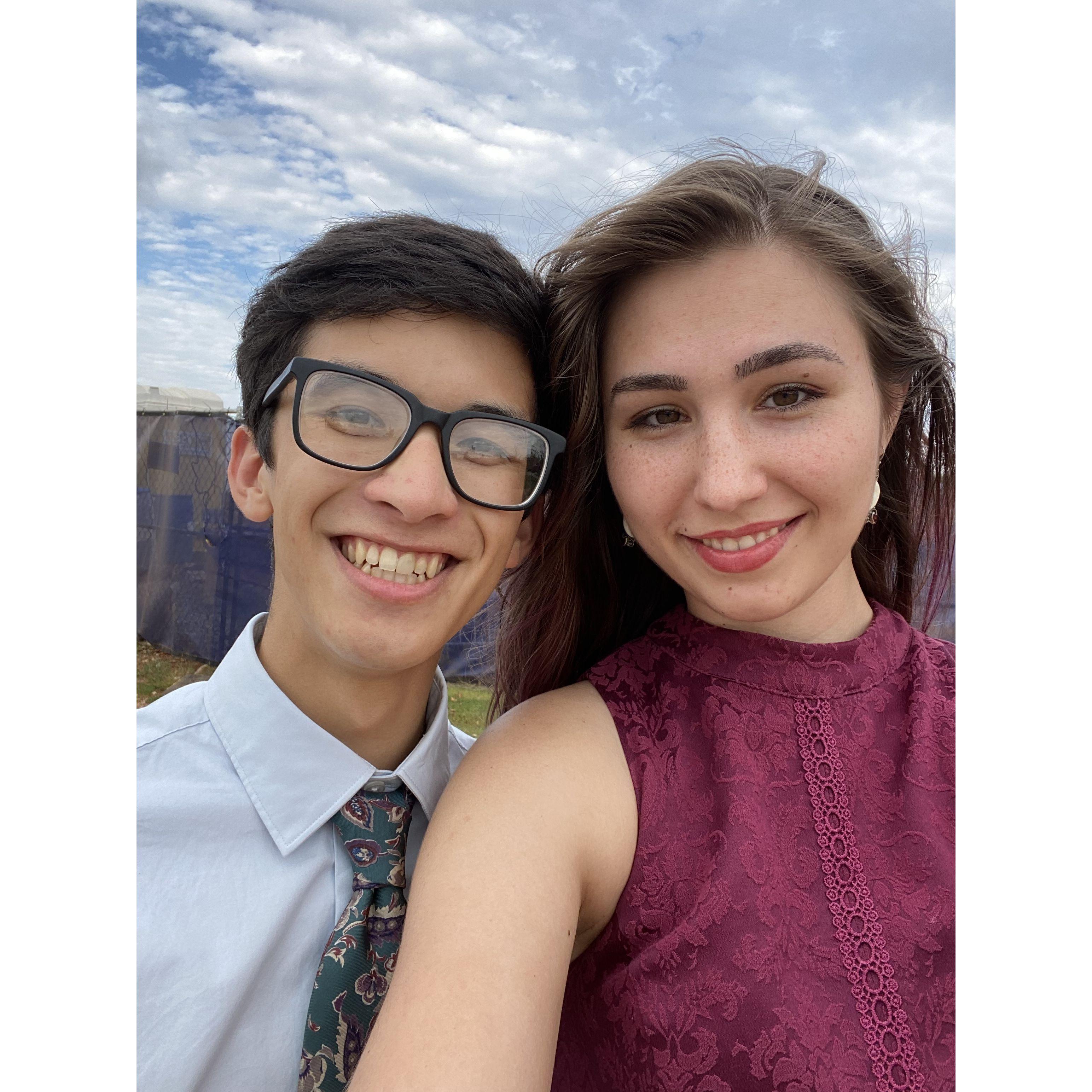 When we went to a wedding together
