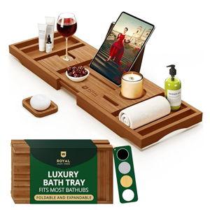 ROYAL CRAFT WOOD Premium Foldable Bathtub Tray