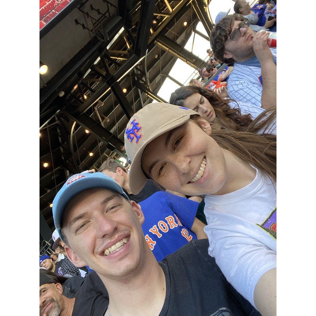 Pretending to be Mets fans on our New York trip