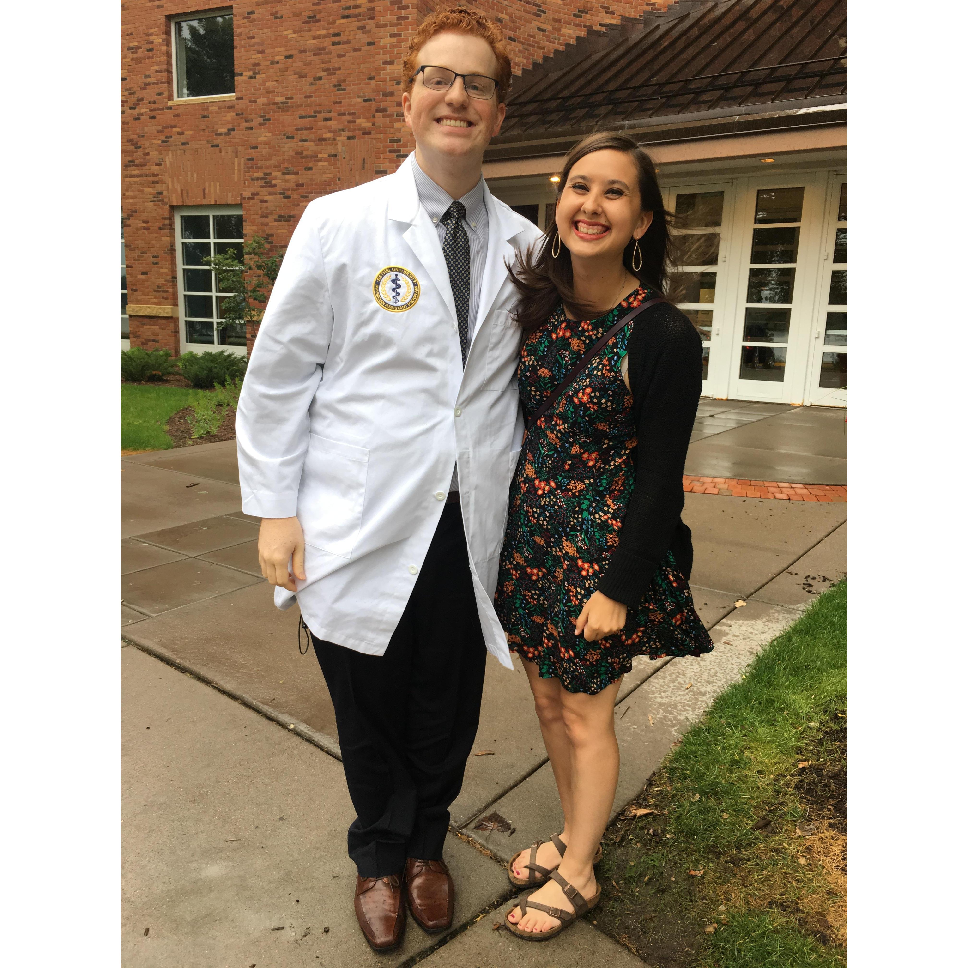 Connor's white coat ceremony