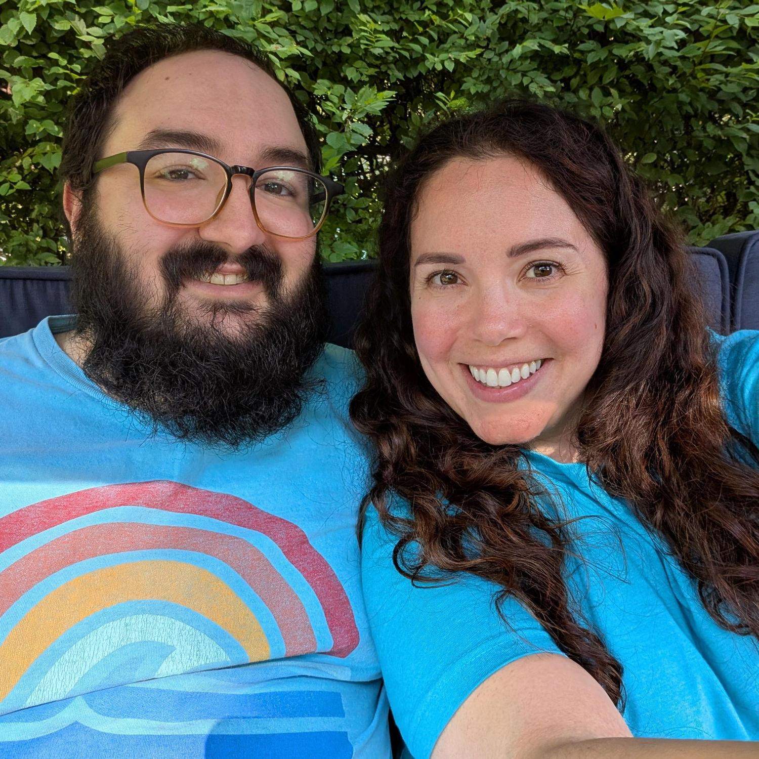 Relaxing in the backyard of our first home