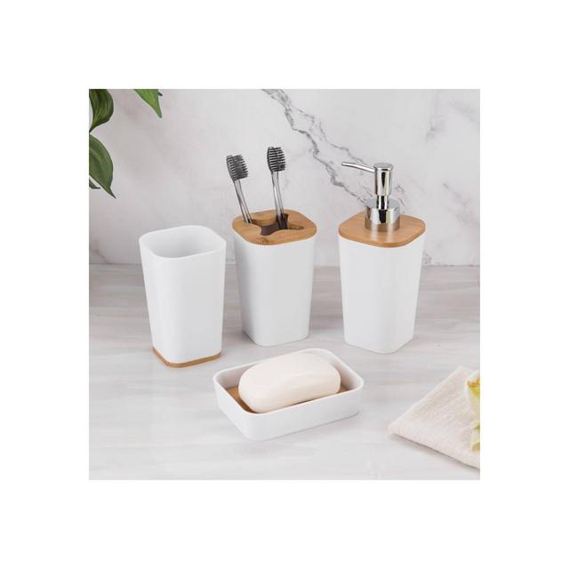 4pc Adina Bath Accessory Set Black - Karlix