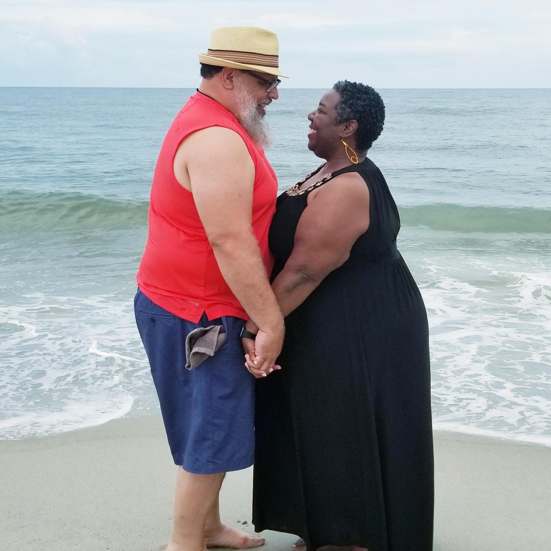 Enjoying some time at the beach (asked a stranger to snap some pics for us) in 2021 . . . Good Times!!!!! #mochaandmilk