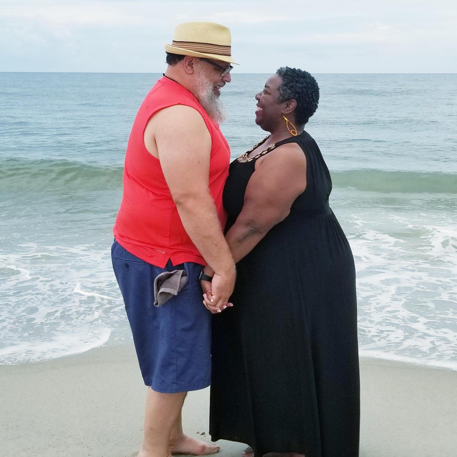 Enjoying some time at the beach (asked a stranger to snap some pics for us) in 2021 . . . Good Times!!!!! #mochaandmilk
