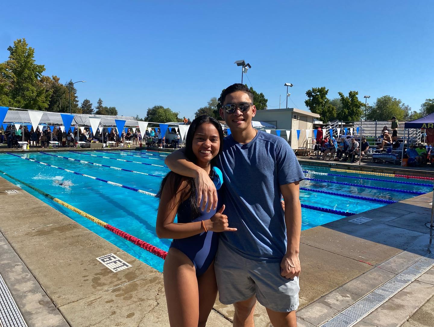I nearly cried when I saw Andrew made it to my swim meet 🥹💕