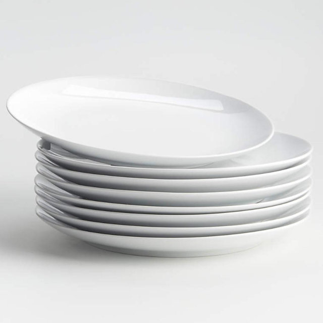 Aspen Porcelain Coupe Dinner Plates, Set of 8