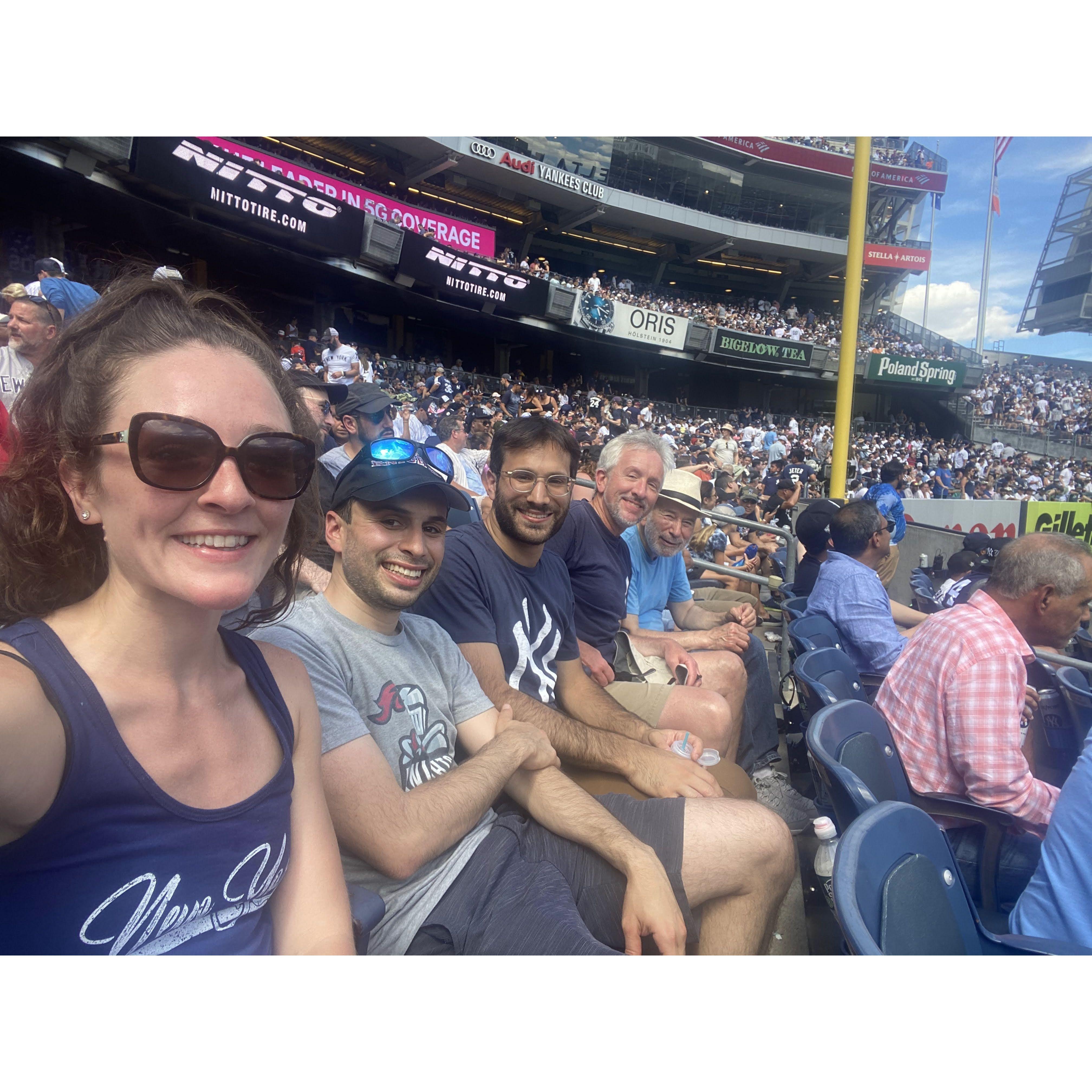 We went to a game with our Dads and Danny (jordan's brother!)