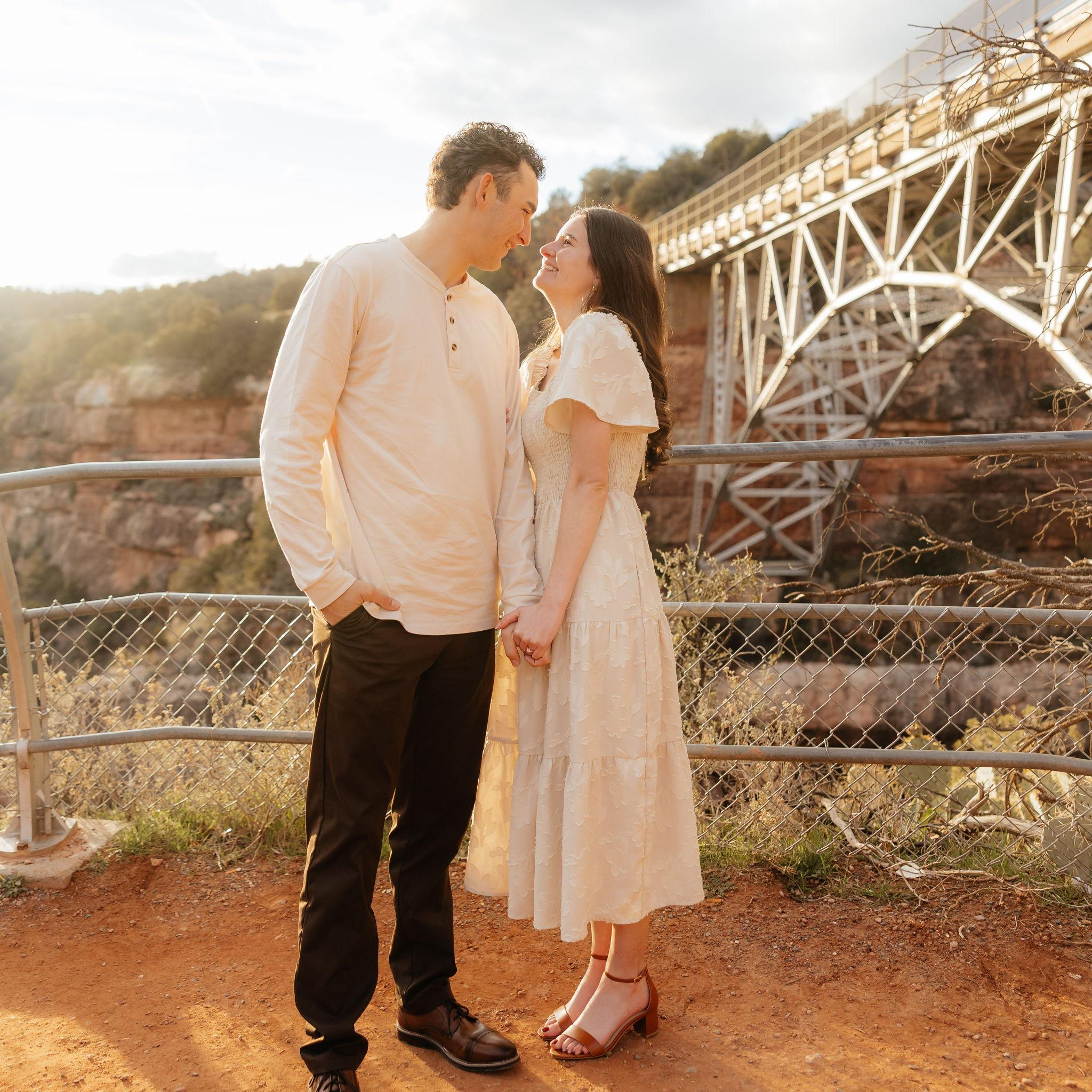 This picture is from one of Blythe & Patrick's favorite spots in Sedona, where they stopped after Patrick proposed.
