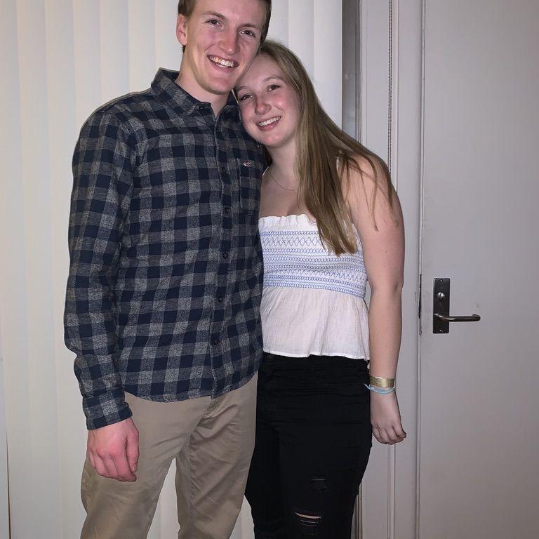 Matt visiting Camryn at Duke