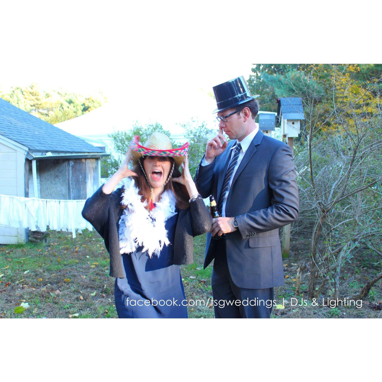 Hamming it up at our friend Josh and Lisa's wedding.
