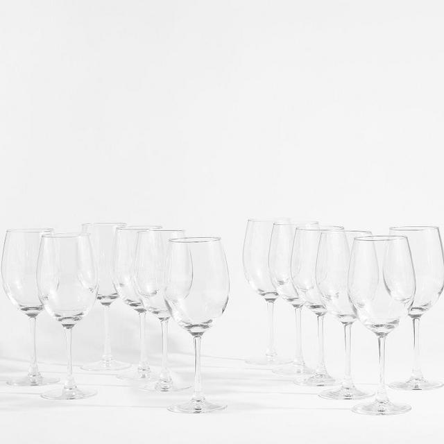 Caterer's Box Wine Stem Glasses, Set of 12 - Clear