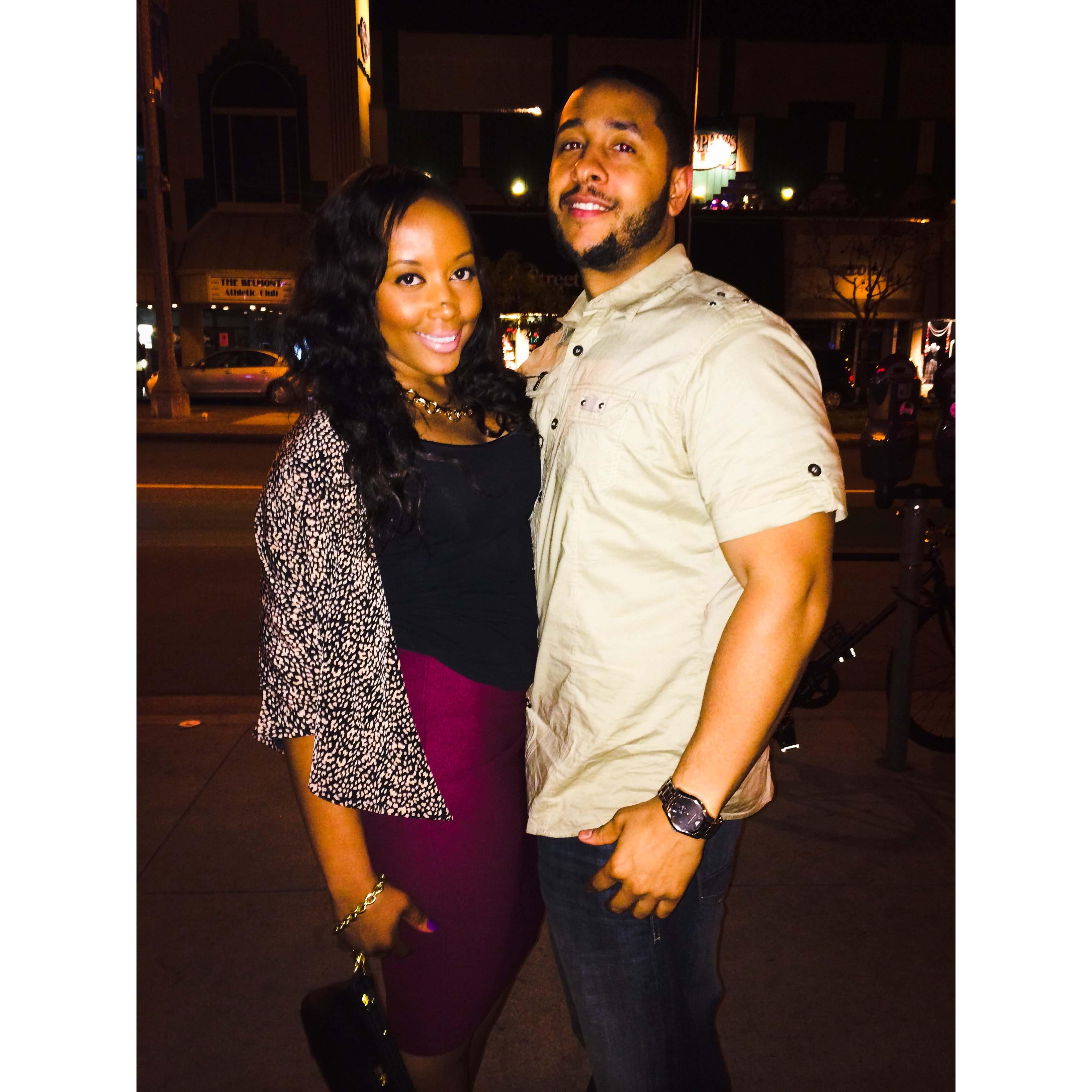 Our first date, January 2014 in Long Beach, CA