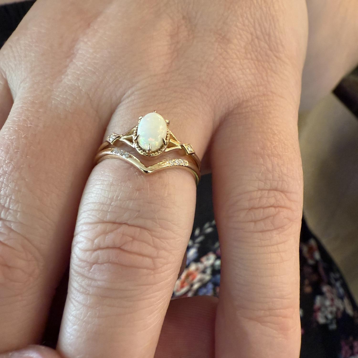 Engagement and wedding band 🥹💍