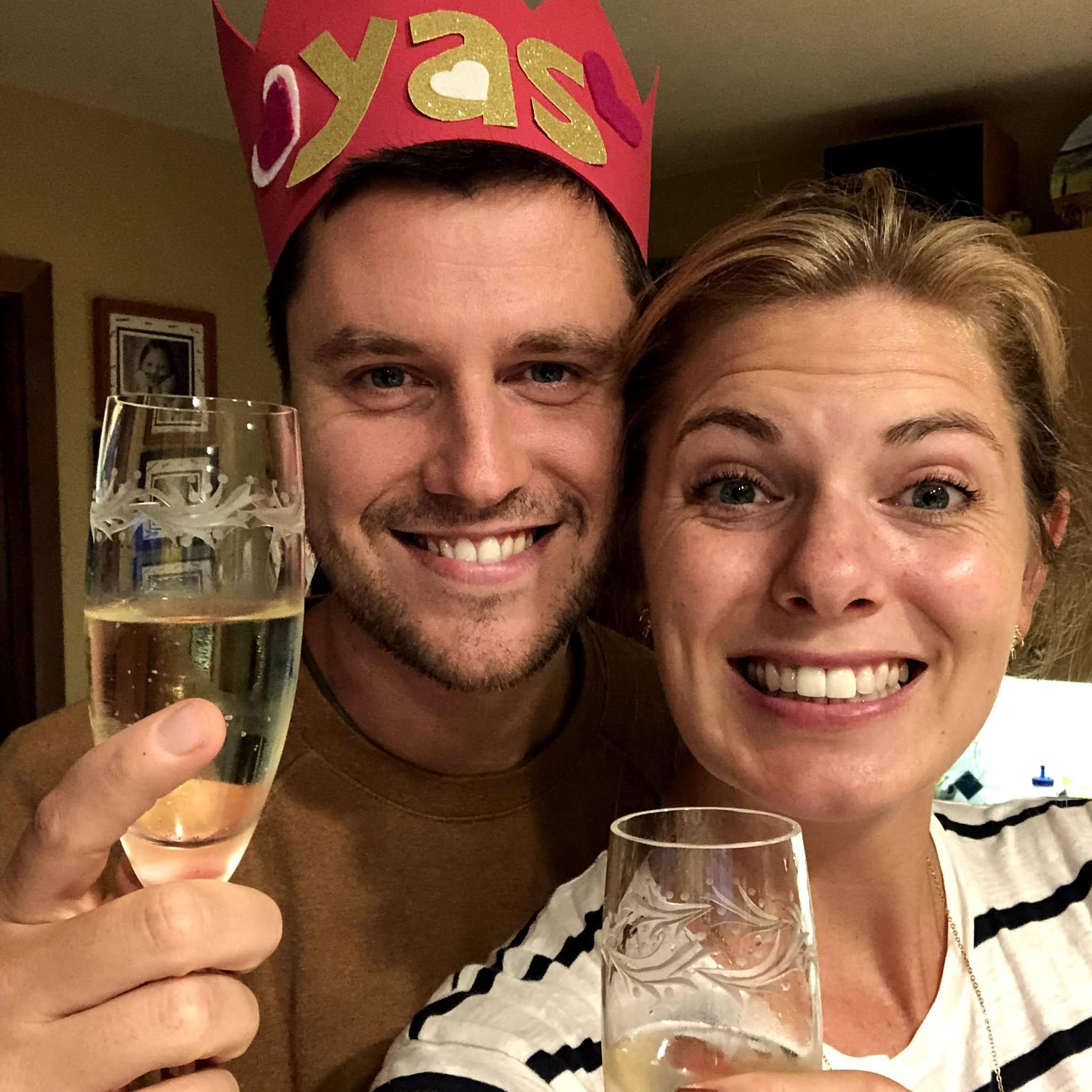 Celebrating Jon and Catherine's engagement. 2019.